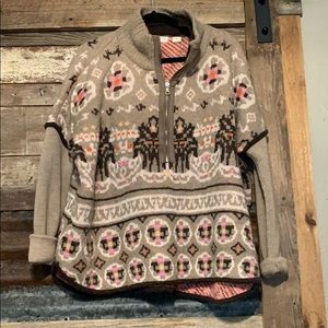 Anthropologie Sleeping on Snow Half-Zip Sweater